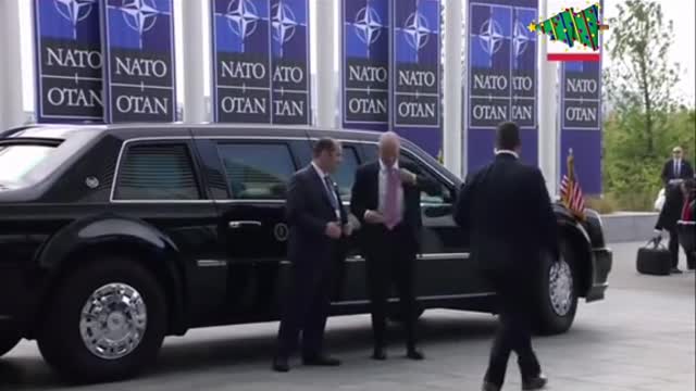 Trump" Arrives" At Biden's House for Meeting