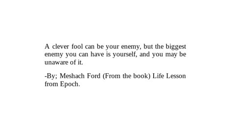 "Life Lesson from Epoch" -Checkout Description