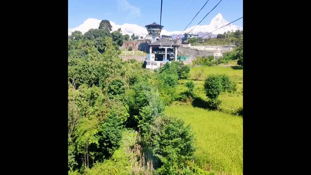 Pokhara mountain view from cable car , Nepal