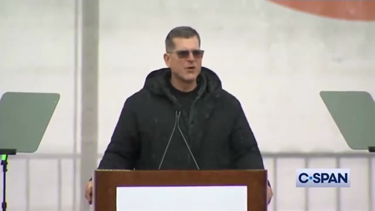 Harbaugh Gives a Powerful Speech at the March for Life