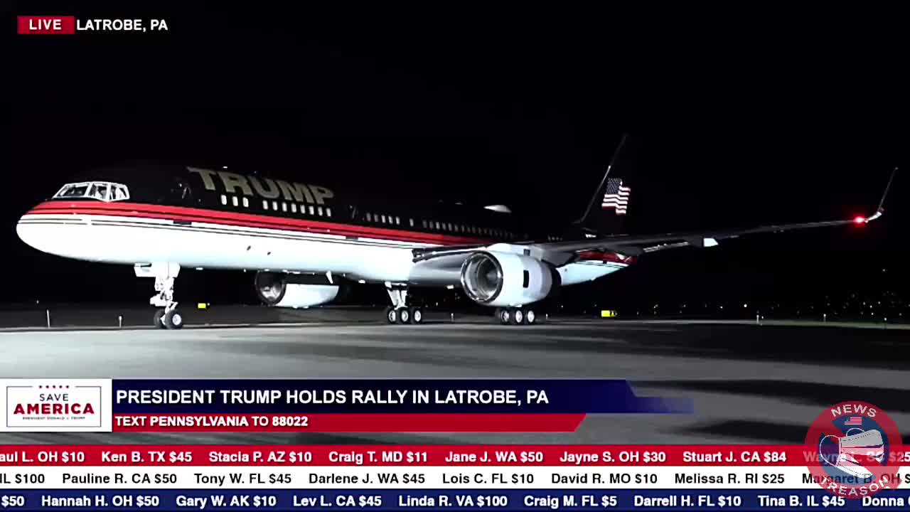 Trump Force One: Latrobe, PA 11.5.22 - What An Entrance!