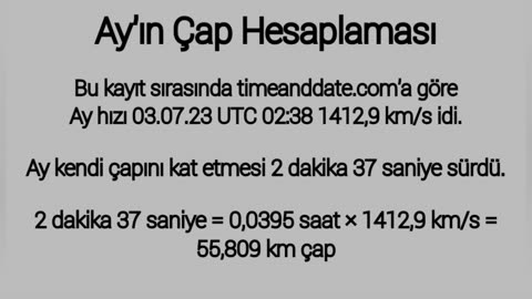 Ay ın Çapının Hesaplaması ( Muhbir Kanalına Teşekkürler )