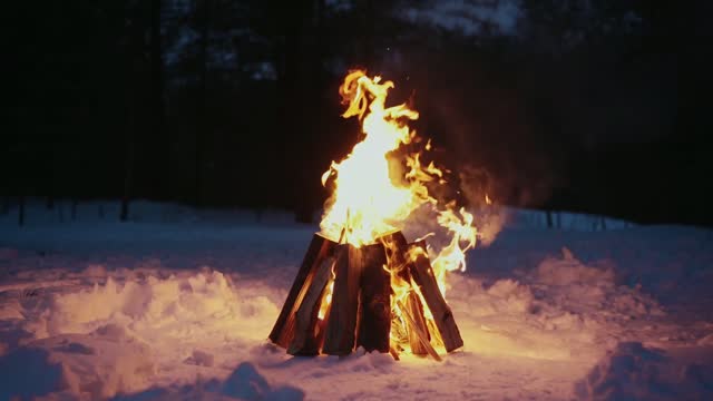 Burning wood, sounds, relaxation,