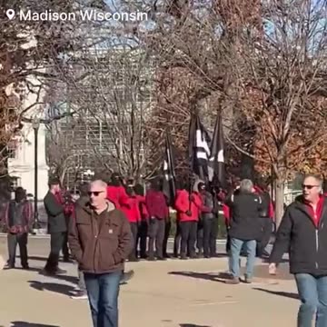 Blood Tribe neo Nazi group marching in Wisconsin