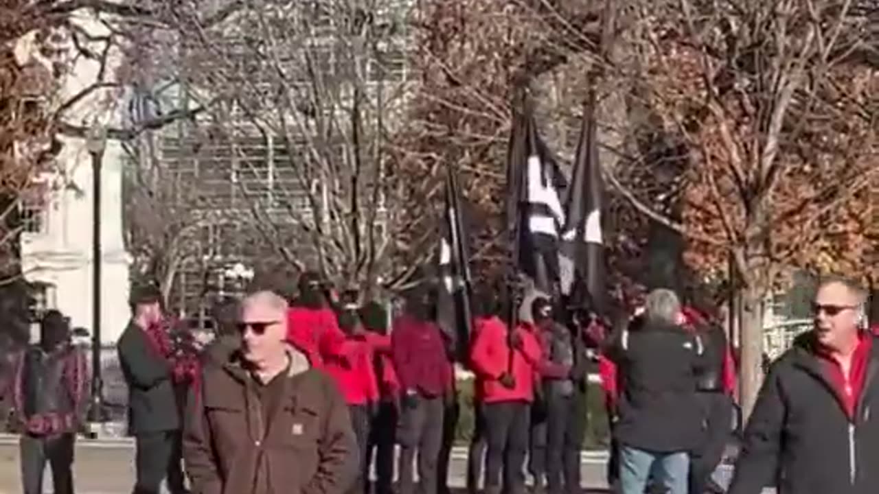 Blood Tribe neo Nazi group marching in Wisconsin