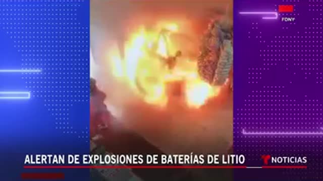 En video: una bicicleta eléctrica explota en Nueva York #Shorts | Noticias Telemundo