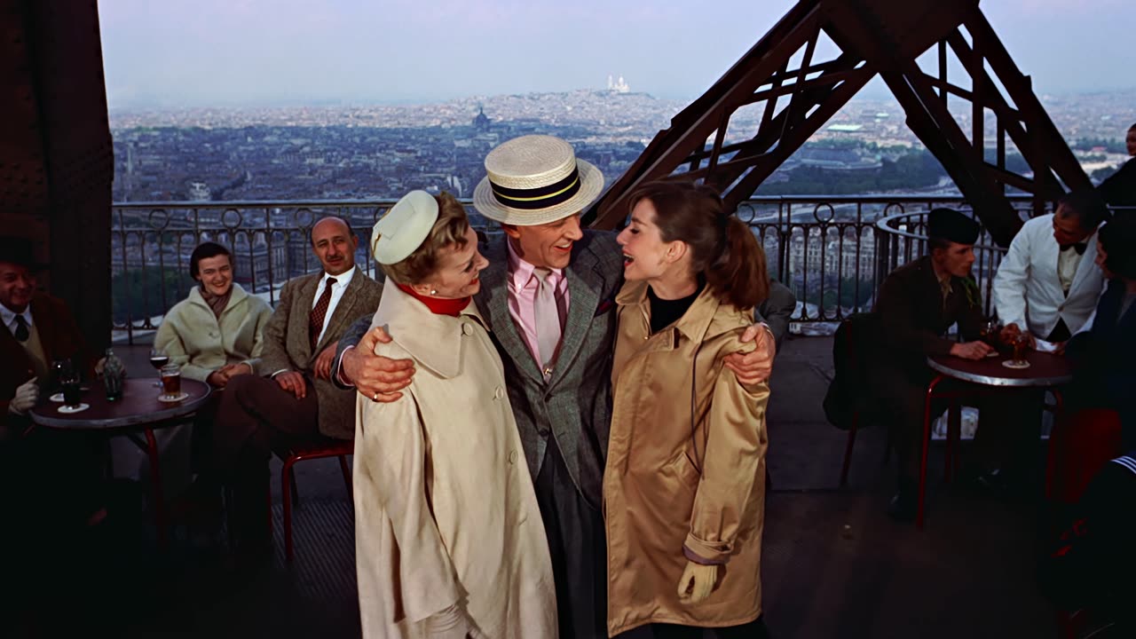 Audrey Hepburn Fred Astaire Funny Face 1957 Bonjour Paris Song 4k