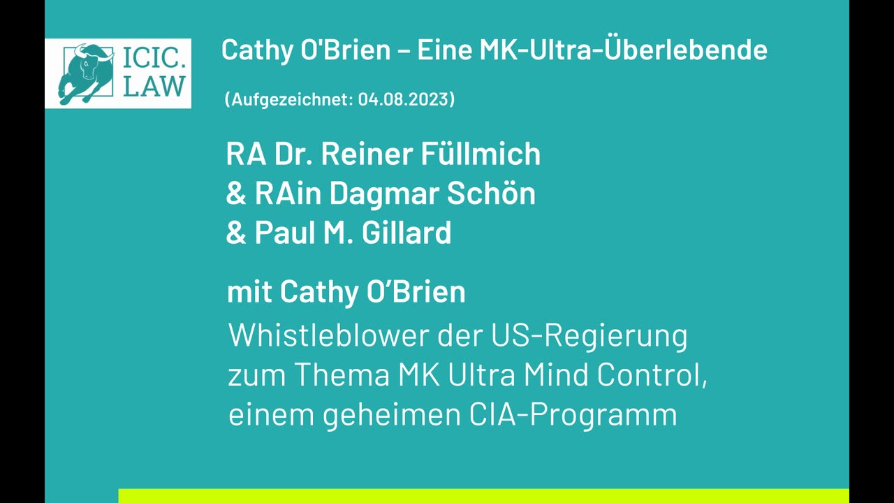 ICIC - Cathy O_Brien DEUTSCH mit Voiceover🇩🇪🇦🇹🇨🇭..August 22, 2023