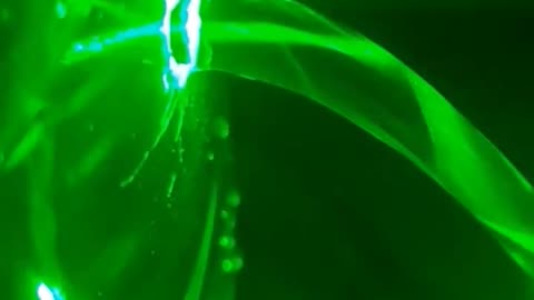 Laser bending in stream of water experiment