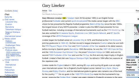 Is Gary Lineker a freelancer?