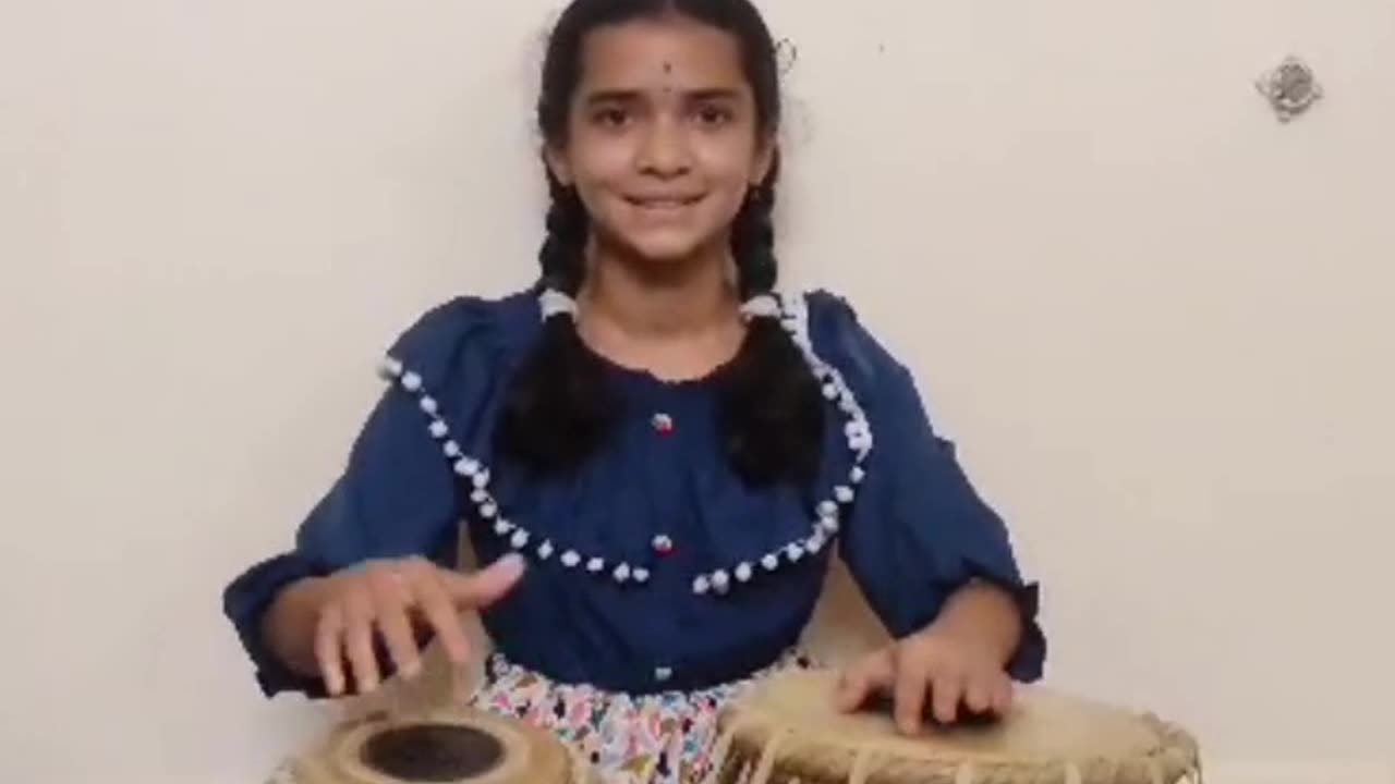 Indian classical instrument tabla practice video