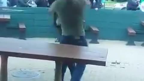 🚨BREAKING Muslim immigrants gang attack a British man outside a pub!