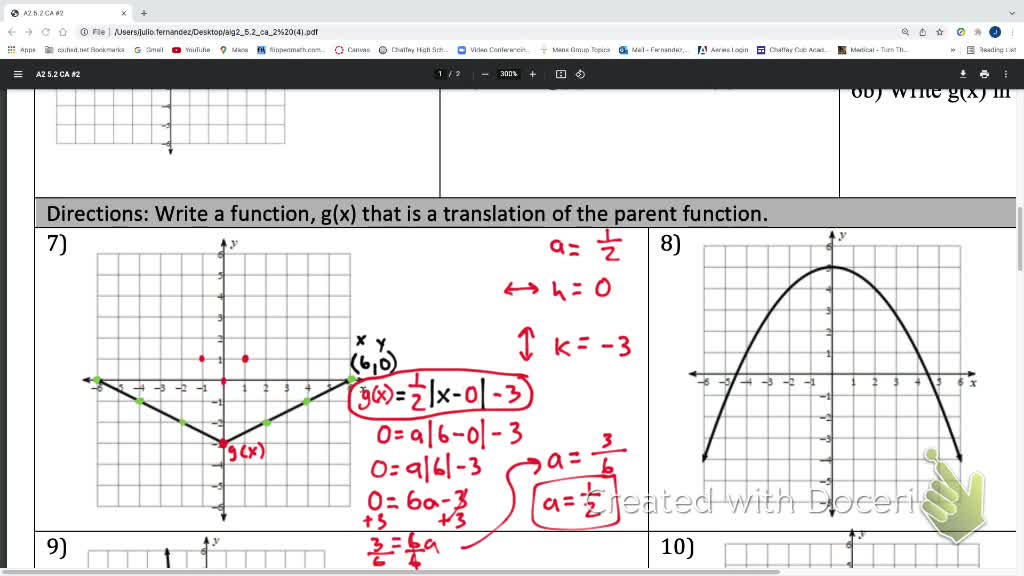 IM3 Alg 2 CC Unit 5.2 CA#2 problem 7