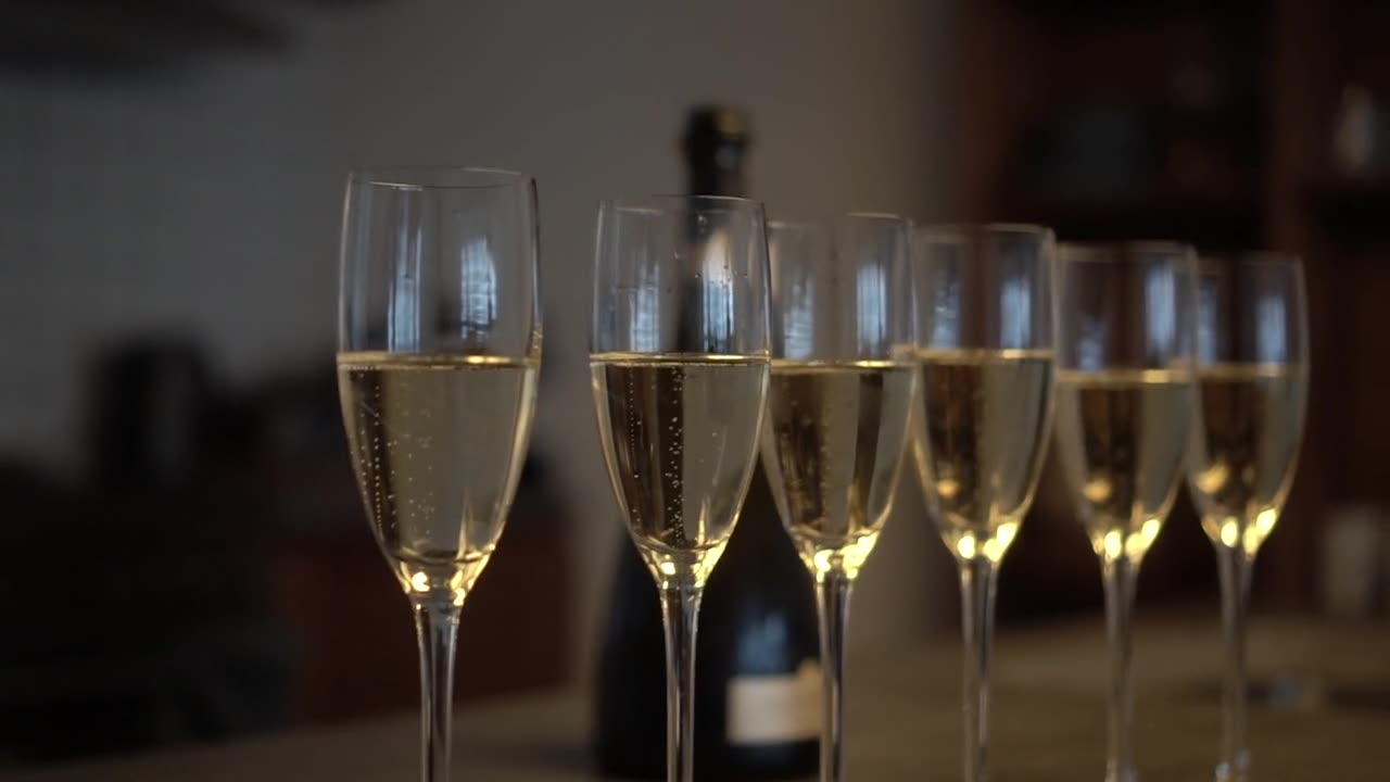 Glasses of champagne - ready to drink