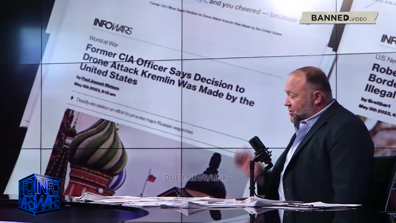 Alex Jones: Former CIA Officer Says Drone Attack On Kremlin Was Made By The Biden Regime - 5/5/23