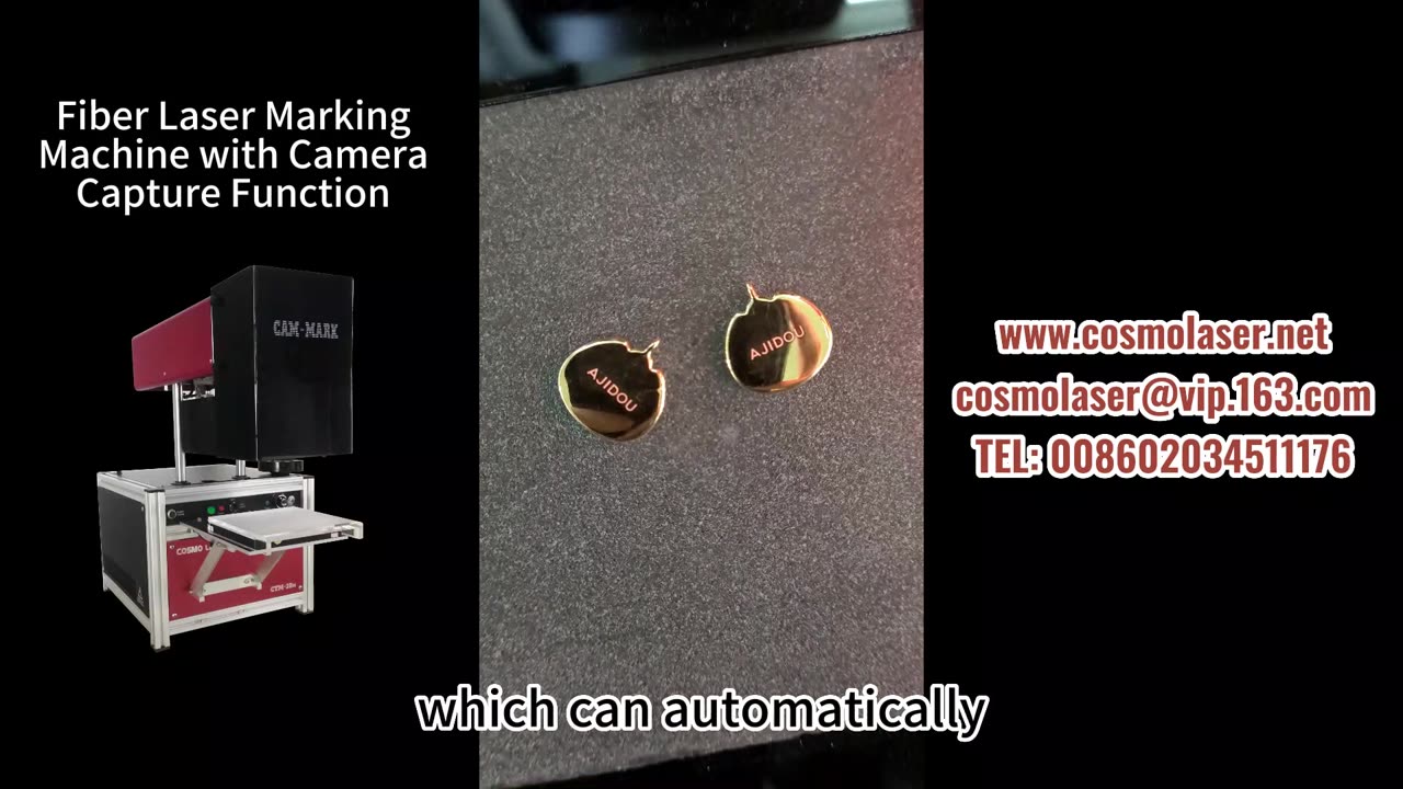 Laser Mark Earrings with a CCD Camera Marking Machine