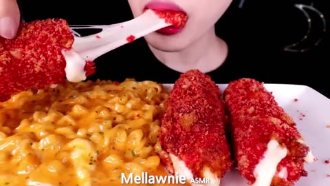 ASMR GIANT CHEETOS CHEESE STICKS, CHEESY CARBO FIRE NOODLE 대왕 치토스 치즈스틱, 까르보불닭EATING SOUNDS MUKBANG먹방