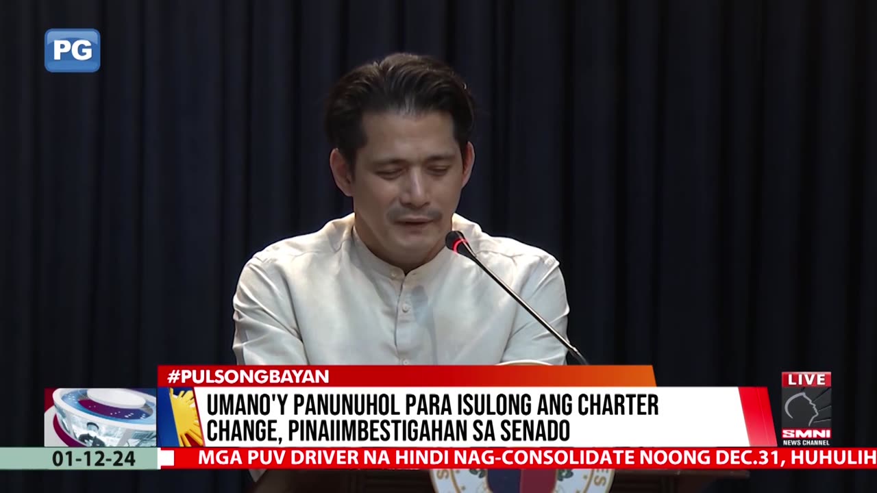 Umano'y panunuhol para isulong ang Charter Change, pinaiimbestigahan sa Senado