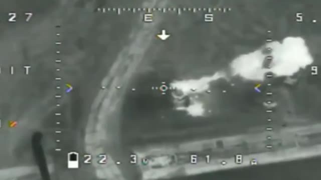 Ukrainian drone launches grenades at Russian vehicle