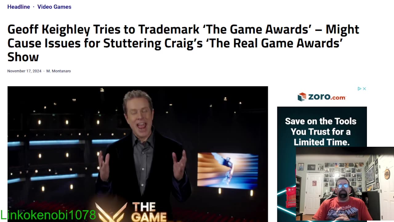 Geoff Keighley Trying To Prevent YouTube Creators From Anyone Using Game Awards Title For Their Own