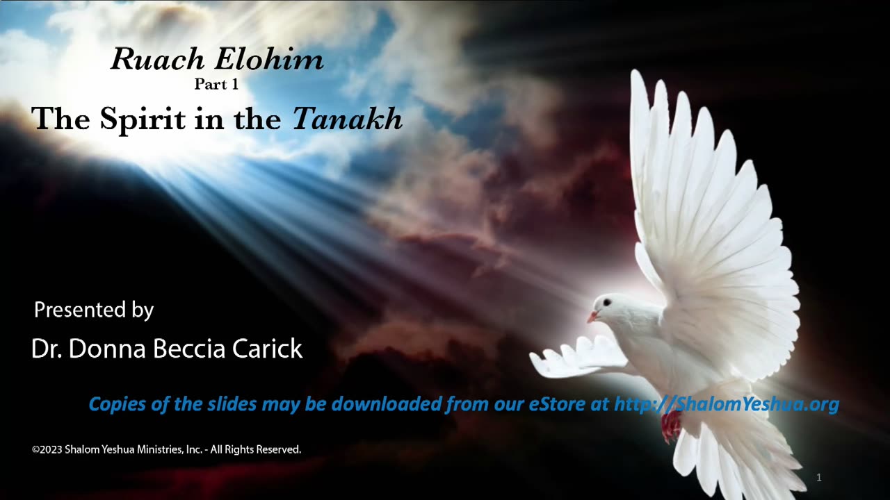 Ruach Elohim - Part 1 - The Spirit in the Tanakh