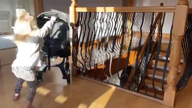 Adorable Baby Girl Plays Tag With Her Giant Wolf Dog! (Cutest Ever!!)