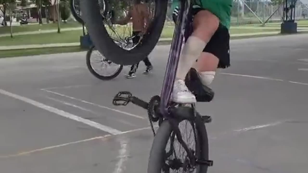 Cycle wheeling video