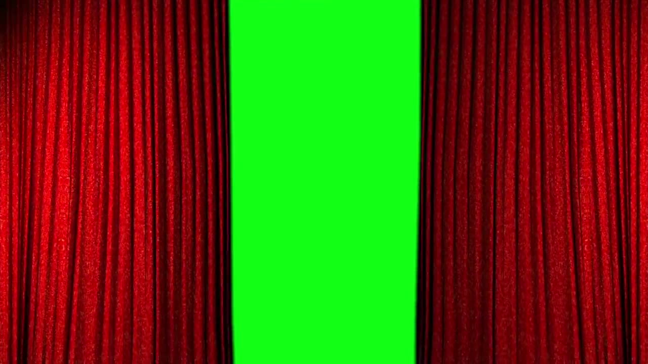 STAGE CINEMA CURTENS OPEN GREEN SCREEN VIDEO EFFECT