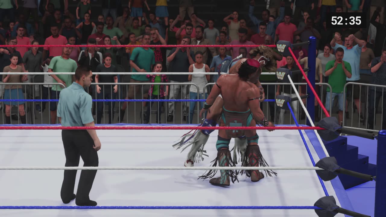 MATCH 174 ULTIMATE WARRIOR VS TATANKA WITH COMMENTARY