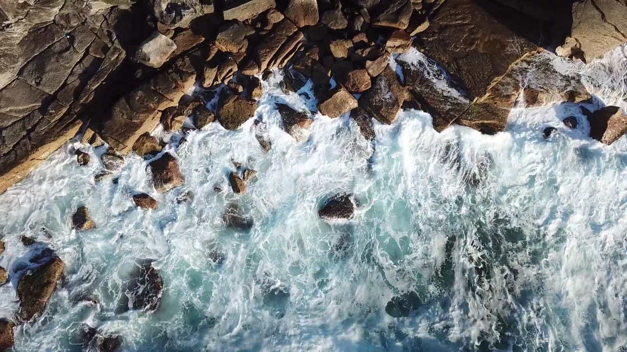 Waves on the Sea Shore Free Cinematic Coastal Stock Video (Free Stock Video)