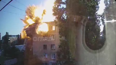 There was a video how this morning the Russian occupiers struck across Nikolaev, the rocket hit a f