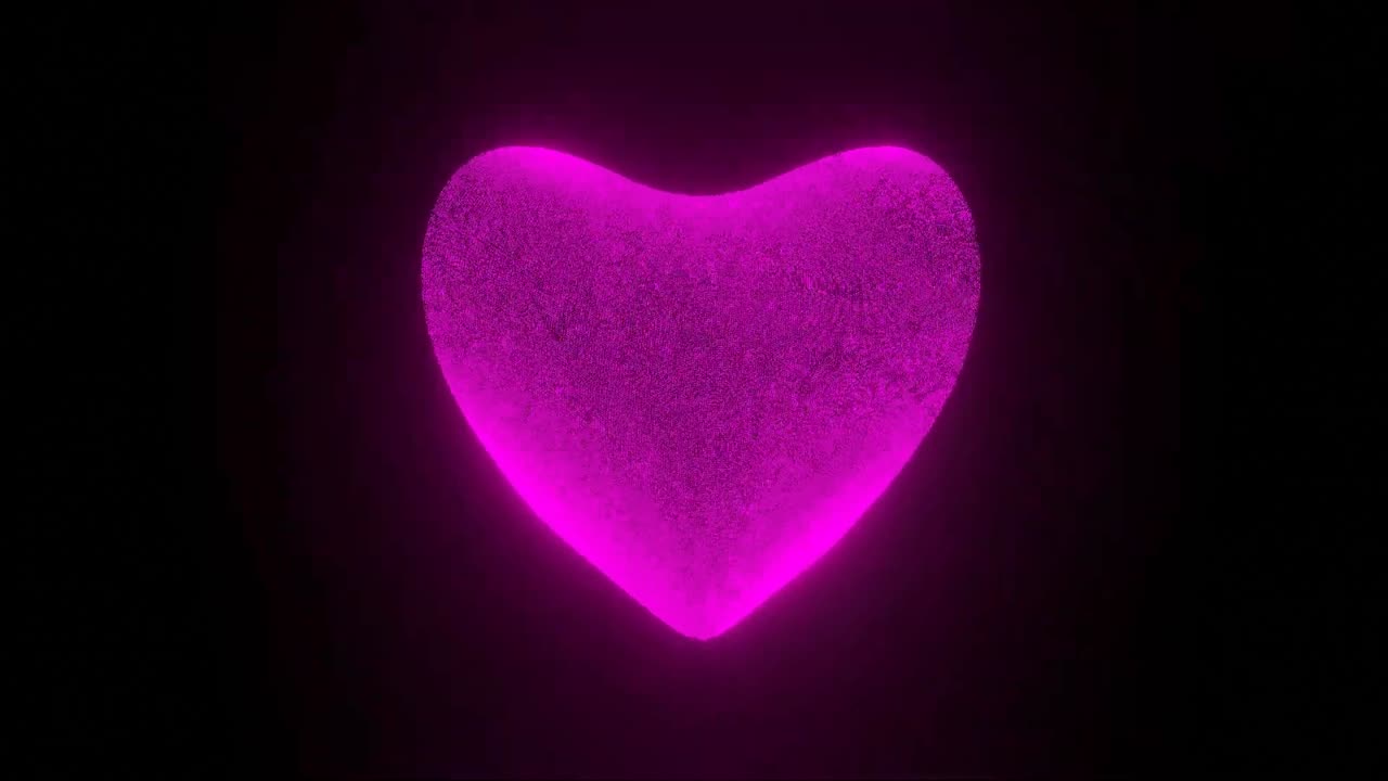162. Pink Heart Animation. Neon Heart Background. Modeled in Blender.