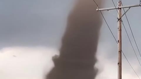 Long Landspout Spotted in Town in Colorado