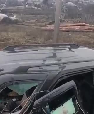 A large number of destroyed vehicles of the Armed Forces of Ukraine on the road near Bakhmut.