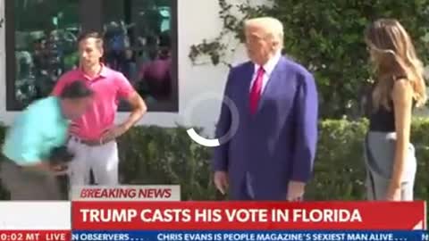 “We’re Going to Have a Great Night” – Trump Addresses Reporters After Casting Vote For DeSantis