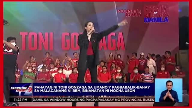 Mocha Uson, binara angpahayag ni Toni GonzagaΦυ