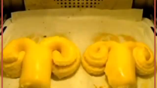 Pastries rise to perfection in oven.