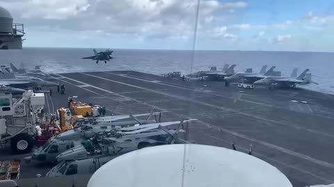 French Rafale fighter jets operate with USS George H.W. Bush