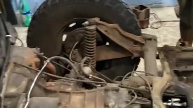 Waste automobile frame