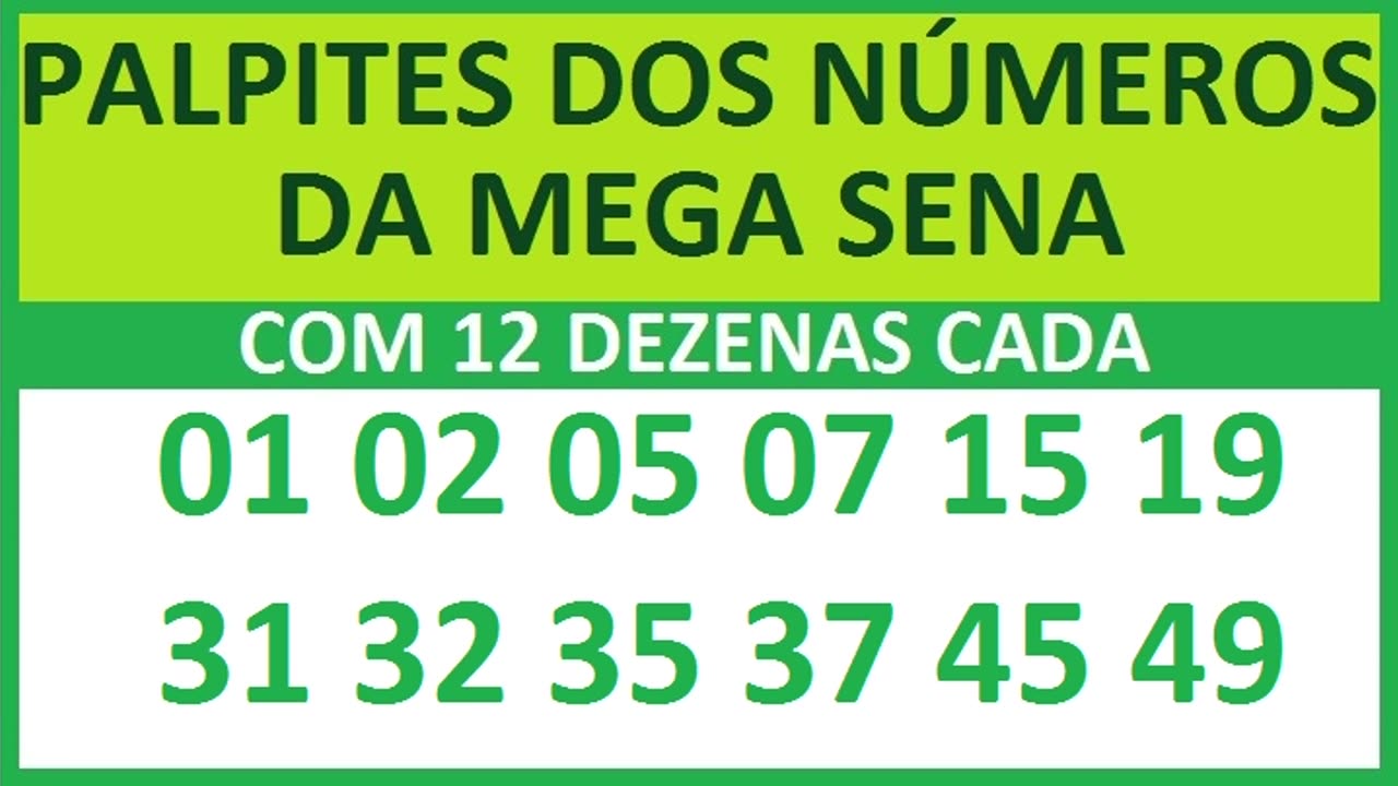 PALPITES DOS NÚMEROS DA MEGA SENA COM 12 DEZENAS a8 a9 ba bb bc bd be bf bg bh bi bj bk bl bm bn bo