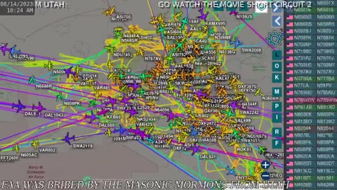 Phoenix Air Traffik Open ADSB Exchange Time Lapse for August 14th 2023