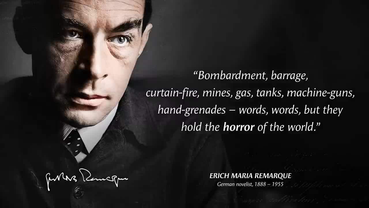 Erich Maria Remarque's Quotes which are better known in youth to not to Regret in Old Age