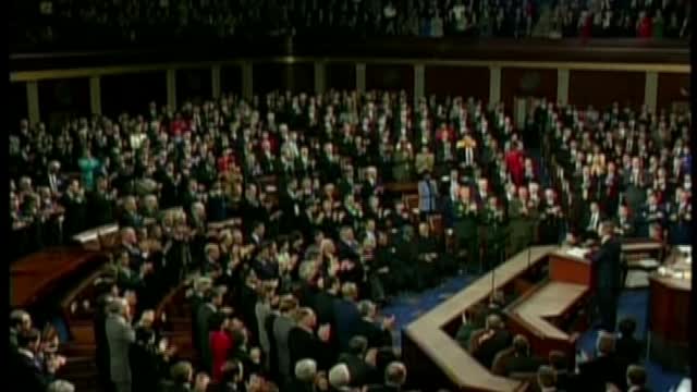 Bush's declaration at joint session of Congress following 9/11 attacks.