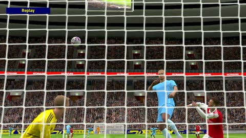 wonderful goal by haaland on pes mobile