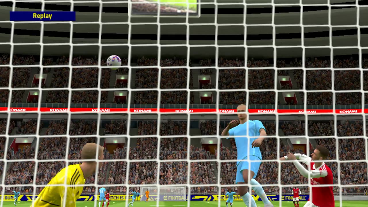 wonderful goal by haaland on pes mobile