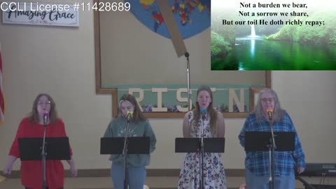 Moose Creek Baptist Church sings “Trust and Obey“ During Service 4-24-2022