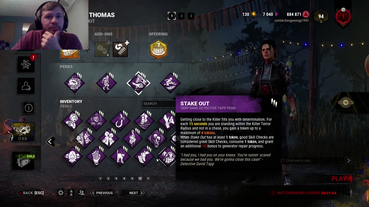 calling my twitch stalker out/ more DBD