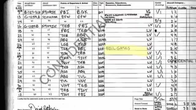 EPSTEIN COVER UP DATA AND FLIGHT LOG OF PEDOPHILES LEAKED