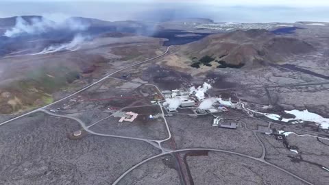 A Powerful Lava Flow Again Destroyed The Road To The Blue Lagoon, Iceland | June 8, 2024