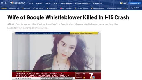 Wife of Google Whistleblower Killed In Car Crash